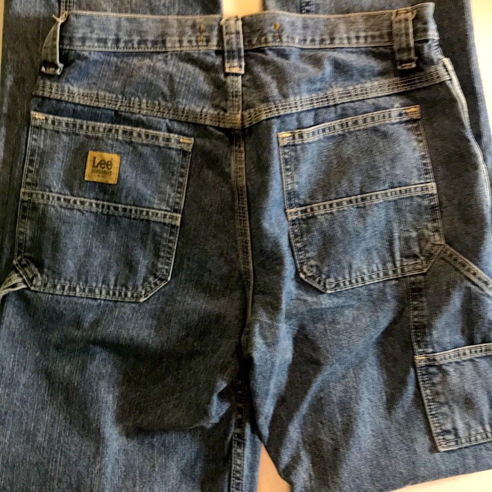 Lee Carpenter 32X32 Men’s Retro Stone Blue Jeans, 7 Pockets & 1 Hammer Hoop